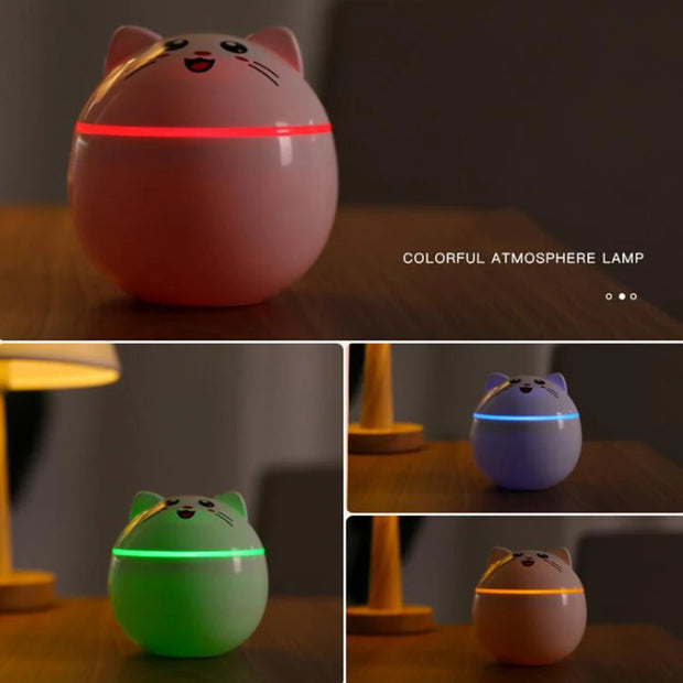 Air Humidifier for Home | Colorful Night Cat USB