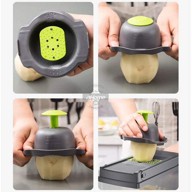 Vegetable Mandoline Multifunctional Slicer with Drain Basket
