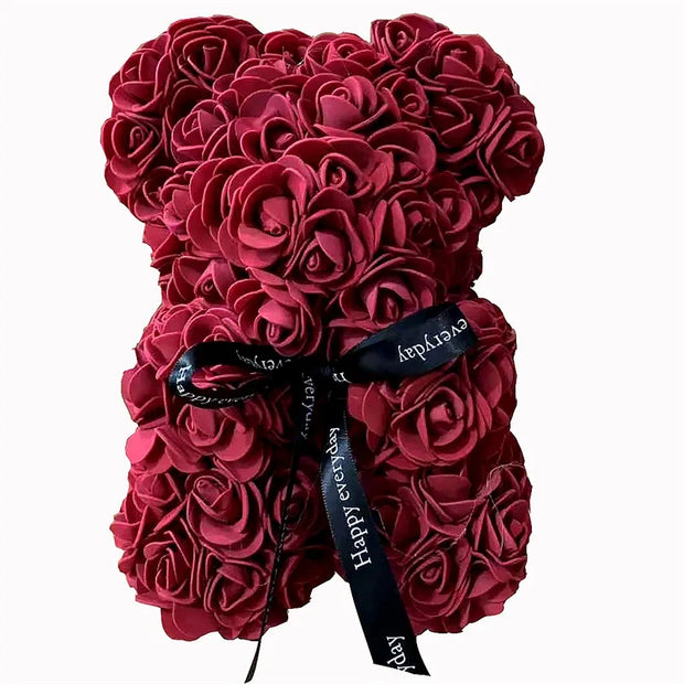 Artificial Rose Teddy Bear for Valentines Day