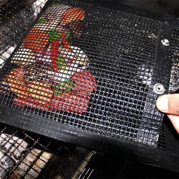 Non-stick Barbecue Mesh Mat Bag Reusable Baking Net Pad