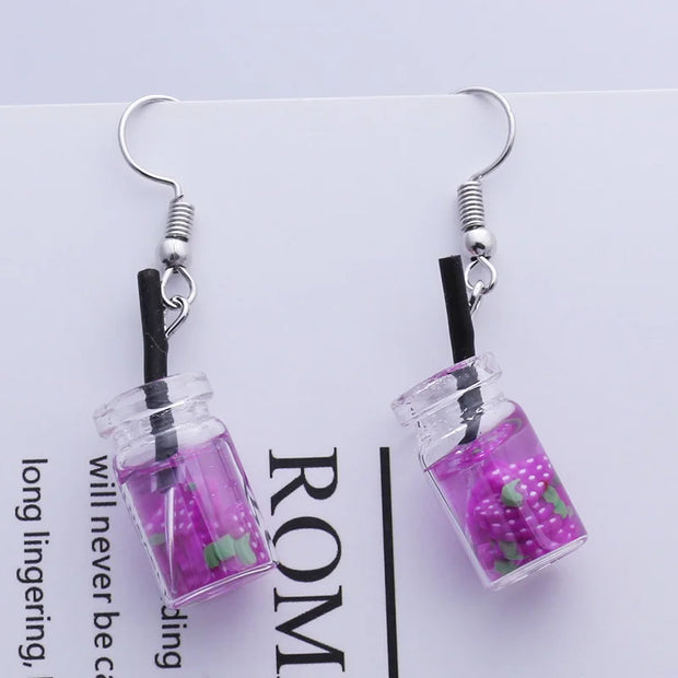 Purple Color Women Dangle Earrings