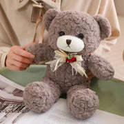 Flower Bow Collar Bear | Soft Stuffed Doll